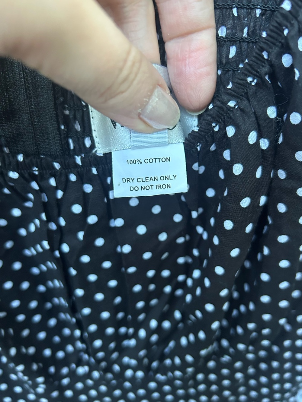 Unique Vintage Black Polka Dot Off-Shoulder Dress - Classic Women's Summer Dress - Picture 6 of 6